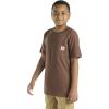 Carhartt Kid’s CA6655 Short-Sleeve Pocket T-Shirt – Unisex(Med Brown)
