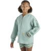 Carhartt Kid’s CA7108 Long-Sleeve Quilted Jersey Half Zip Sweatshirt – Girls(Med Green)