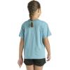 Carhartt Kid’s CA7109 Short-Sleeve Tonal Patch Pocket T-Shirt – Girls(Adriatic Blue)