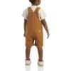 Carhartt Kid’s CM9748 Canvas Ruffle Front Shortall – Girls(Carhartt Brown)