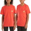 Carhartt Kids’ Short Sleeve Pocket T-Shirt Tee Shirt(Bittersweet)