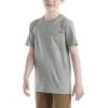 Carhartt Kids’ Short Sleeve Pocket T-Shirt Tee Shirt(Charcoal Heather Grey)
