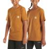Carhartt Kids’ Short Sleeve Pocket T-Shirt Tee Shirt(Classic Brown)