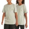 Carhartt Kids’ Short Sleeve Pocket T-Shirt Tee Shirt(Heather Grey)