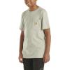 Carhartt Kids’ Short Sleeve Pocket T-Shirt Tee Shirt(Heather Grey)