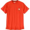 Carhartt Men’s 104616 Force® Relaxed Fit Midweight Short Sleeve Pocket(Cherry Tomato)