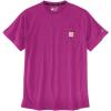 Carhartt Men’s 104616 Force® Relaxed Fit Midweight Short Sleeve Pocket(Magenta Agate)