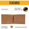Carhartt Men’s Casual Saddle Leather Wallets, Available in Multiple Styles and Colors(Carhartt Brown (Bifold))