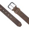 Carhartt Men’s Durable Full Grain Saddle Leather Classic Belts, W/Rugged Antique Nickle Hardware(Dark Brown)