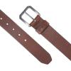 Carhartt Men’s Durable Full Grain Saddle Leather Classic Belts, W/Rugged Antique Nickle Hardware(Red Brown)