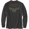 Carhartt Men’s Flame Resistant Force Loose Fit Long-Sleeve Lightweight Eagle Graphic T-Shirt(Carbon Heather)