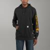 Carhartt Men’s Flame Resistant Force Loose Fit Midweight Logo Sleeve Graphic Sweatshirt(Black)