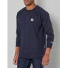 Carhartt Men’s Flame Resistant Force Relaxed Fit Lightweight Long-Sleeve T-Shirt(Dark Navy)