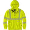 Carhartt Men’s Flame Resistant High-Visibility Force Loose Fit Midweight Full-Zip Class 3 Sweatshirt(Brite Lime)
