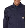 Carhartt Men’s Flame-Resistant Classic Twill Shirt(Navy)