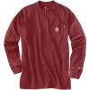 Carhartt Men’s Flame-Resistant Force Cotton Long-Sleeve T-Shirt(Dark Barn Red)