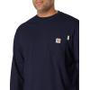 Carhartt Men’s Flame-Resistant Force Cotton Long-Sleeve T-Shirt(Dark Navy)