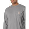 Carhartt Men’s Flame-Resistant Force Cotton Long-Sleeve T-Shirt(Light Gray)
