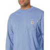 Carhartt Men’s Flame-Resistant Force Cotton Long-Sleeve T-Shirt(Medium Blue)