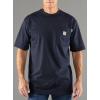 Carhartt Mens Flame-Resistant Force Cotton Short-Sleeve T-Shirt(Dark Navy)