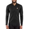 Carhartt Men’s Force Heavyweight Heathered Knit Base Layer Crewneck Pocket Top(Black)