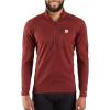 Carhartt Men’s Force Heavyweight Heathered Knit Base Layer Crewneck Pocket Top(Fired Brick)