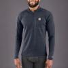 Carhartt Men’s Force Heavyweight Heathered Knit Base Layer Crewneck Pocket Top(Navy Heather)