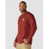 Carhartt Men’s Force Relaxed Fit Midweight Long-Sleeve Pocket T-Shirt(Dark Spice Red Heather)