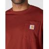 Carhartt Men’s Force Relaxed Fit Midweight Long-Sleeve Pocket T-Shirt(Dark Spice Red Heather)