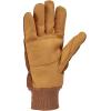 Carhartt Men’s GL0801M Insulated Duck Synthetic Leather Knit Cuff Glove(Carhartt Brown)