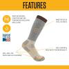 Carhartt Mens Heavyweight Wool Blend Boot Sock(Heather Grey/Cream)