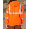 Carhartt Men’s High-Visibility Loose Fit Midweight Hooded Class 3 Hoodie(Brite Orange)