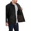 Carhartt Men’s Loose Fit Washed Duck Sherpa-Lined Coat(Black)