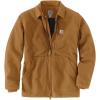 Carhartt Men’s Loose Fit Washed Duck Sherpa-Lined Coat(Carhartt Brown)