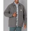 Carhartt Men’s Loose Fit Washed Duck Sherpa-Lined Coat(Gravel)