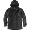 Carhartt Men’s Rain Defender Relaxed Fit Heavyweight Hooded Shirt Jac(Black Heather)