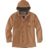 Carhartt Men’s Rain Defender Relaxed Fit Heavyweight Hooded Shirt Jac(Oiled Walnut Heather)