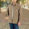 Carhartt Men’s Rugged Flex Relaxed Fit Canvas Fleece-Lined Shirt Jac(Dark Khaki)