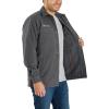Carhartt Men’s Rugged Flex Relaxed Fit Canvas Fleece-Lined Shirt Jac(Shadow)