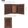 Carhartt Men’s Rugged Leather Triple Stitch Wallets, Available in Multiple Styles(Brown (Trifold))