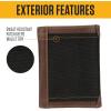 Carhartt Men’s Rugged Leather Triple Stitch Wallets, Available in Multiple Styles(Brown (Trifold))