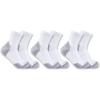 Carhartt Men’s SQ6103M Lightweight Cotton Blend Quarter Sock 3-Pack(White)