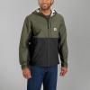Carhartt Mens Storm Defender Relaxed Fit Lightweight Packable Jacket(Basil/Black)