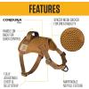 Carhartt Nylon Duck No Pull Dog Harness, Fully Adjustable Dog Harness with Quick Control Handle and Reflective Accents, Carhartt Brown, Large(Carhartt Brown)