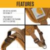Carhartt Nylon Duck No Pull Dog Harness, Fully Adjustable Dog Harness with Quick Control Handle and Reflective Accents, Carhartt Brown, Large(Deep Wine)