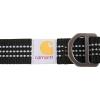 Carhartt Nylon Webbing Dog Collar, Fully Adjustable W/Durable Side Release Buckle, Hunter Orange, Large(Black)