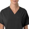 Carhartt Scrubs C13110 Women’s Force® Cross-Flex Modern Fit Oversized V(Black)