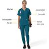 Carhartt Scrubs C13110 Women’s Force® Cross-Flex Modern Fit Oversized V(Caribbean Blue)
