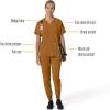 Carhartt Scrubs C13110 Women’s Force® Cross-Flex Modern Fit Oversized V(Fox Brown)