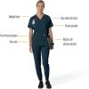 Carhartt Scrubs C13110 Women’s Force® Cross-Flex Modern Fit Oversized V(Navy)